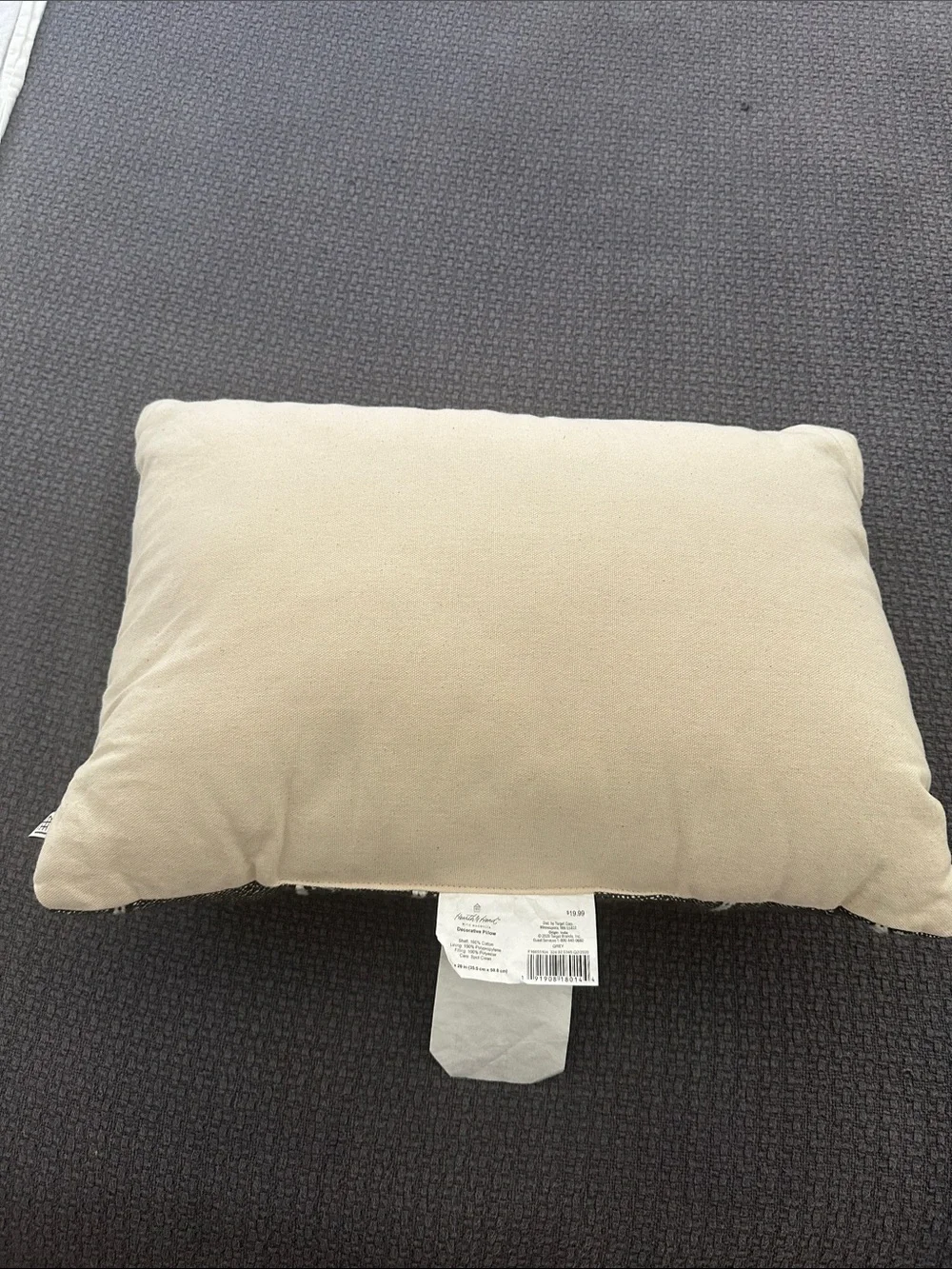 Hearth & Hand with Magnolia Black & White Striped Decorative Lumbar Pillow NWT